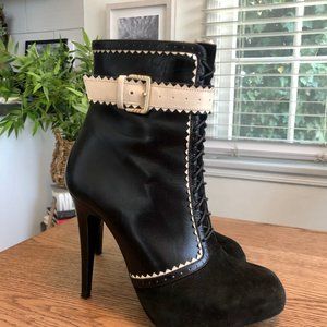 Jason Wu Alexis Black Leather Platform Lace-Up